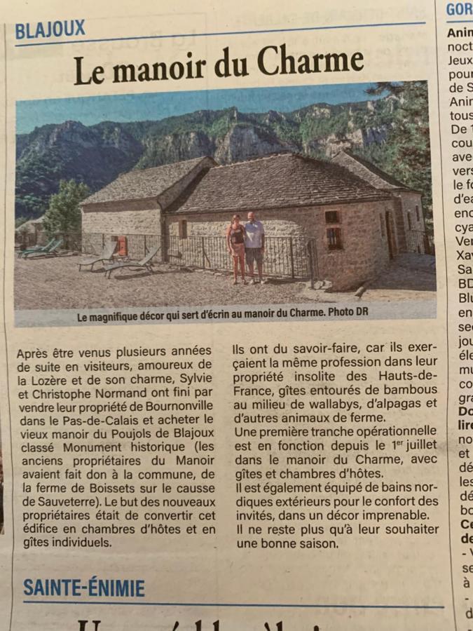 La Voutee 5 Epis Avec Bain Finlandais Prive Au Manoir Du Charme Gorges Du Tarn Bed and Breakfast Quezac  Εξωτερικό φωτογραφία