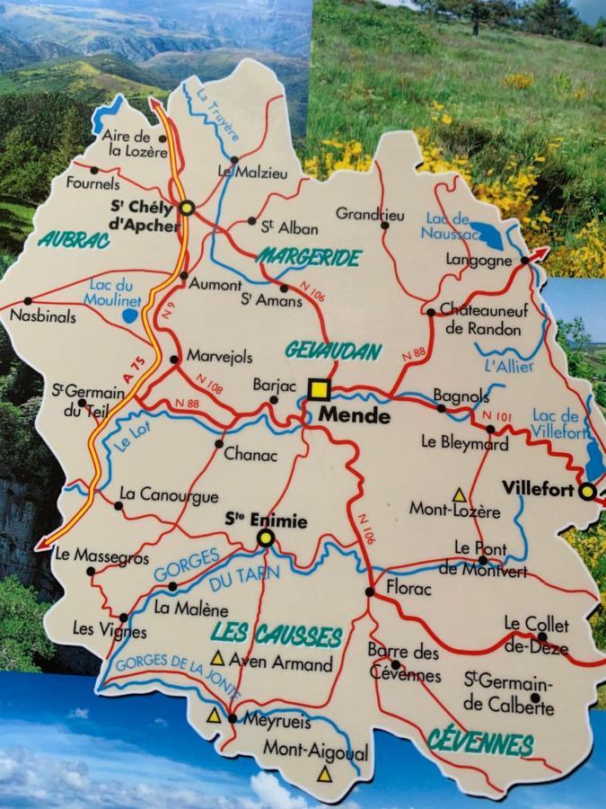 La Voutee 5 Epis Avec Bain Finlandais Prive Au Manoir Du Charme Gorges Du Tarn Bed and Breakfast Quezac  Εξωτερικό φωτογραφία